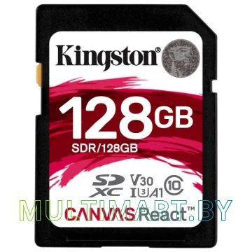 Карта памяти Kingston Canvas React SDR/128GB SDXC 128GB